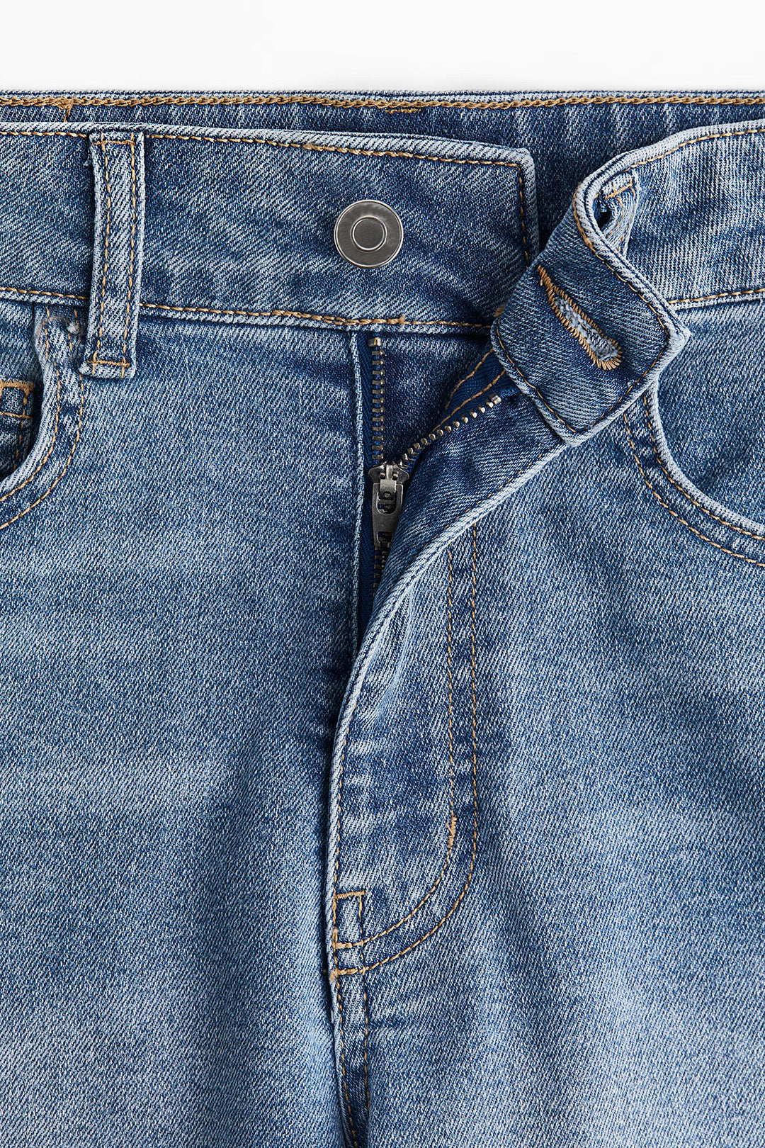Women's Mid Wash High Waist Classic Denim Shorts