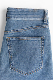 Women's Mid Wash High Waist Classic Denim Shorts