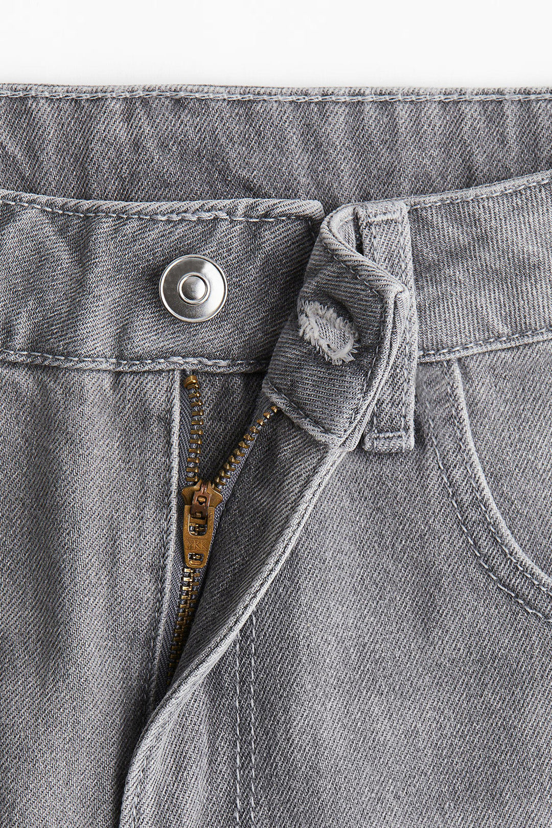 Women's Grey Washed High Waist Cuffed Denim Shorts