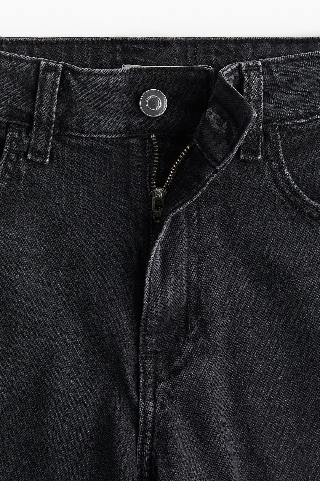 Women's Black High Waist Denim Shorts