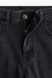 Women's Black High Waist Denim Shorts