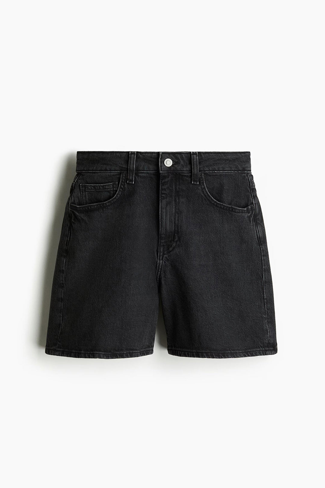 Women's Black High Waist Denim Shorts