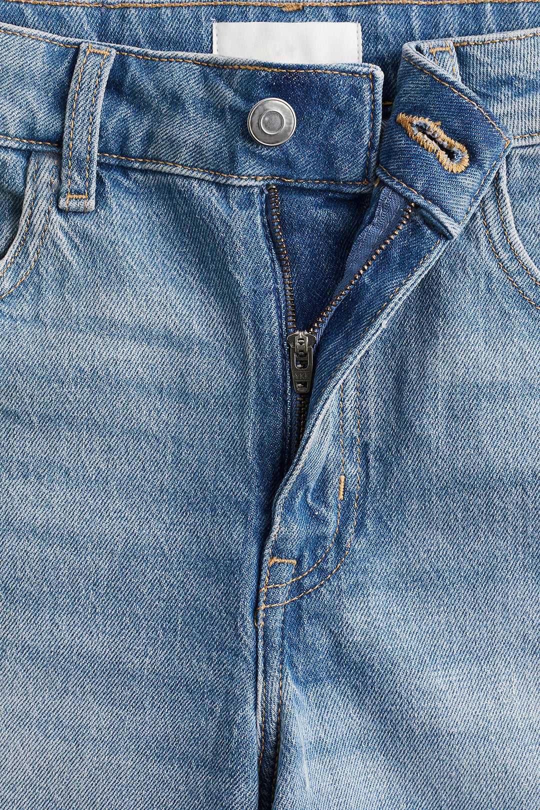 Women's High Waist Light Blue Mid Length Denim Shorts