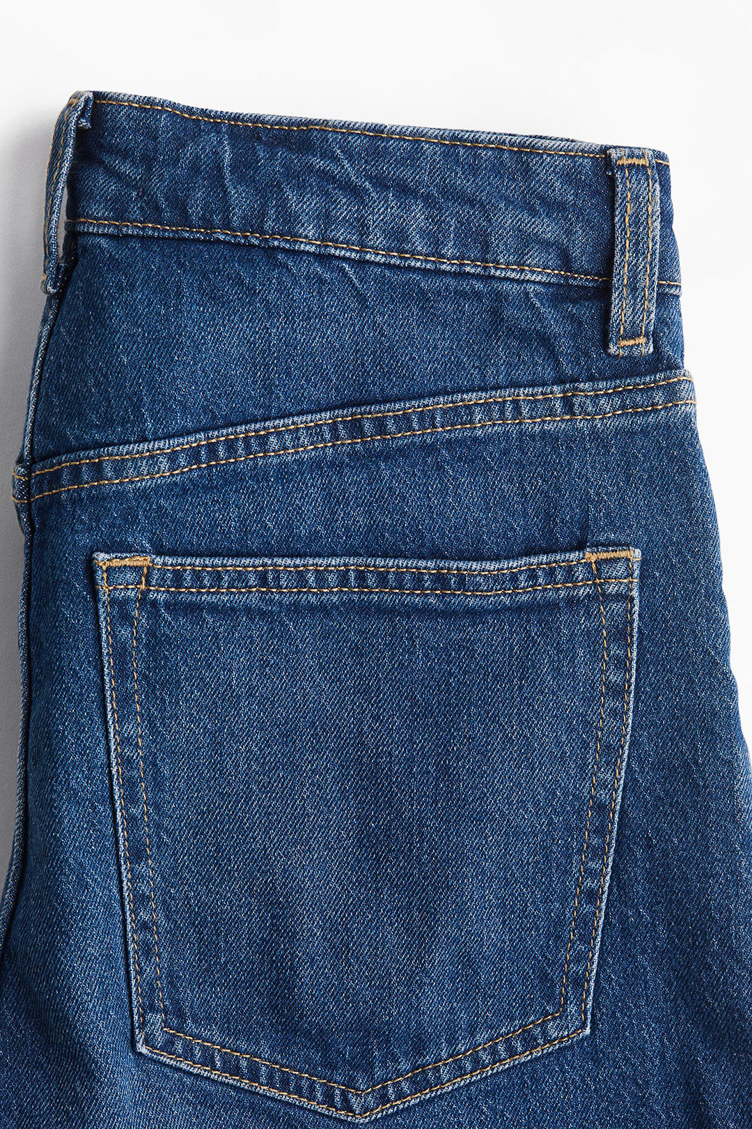 Women's Dark Blue High Waist Loose Fit Denim Shorts