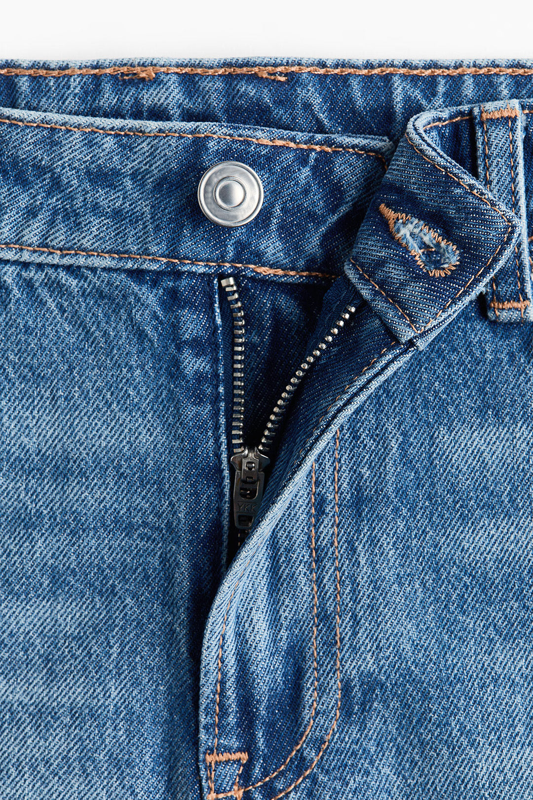 Denim Mini Skirt Raw Hem