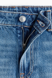 Denim Mini Skirt Raw Hem