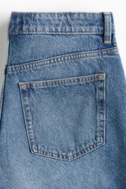 Denim Mini Skirt Raw Hem