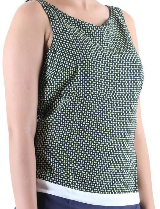 KOTTY Party Sleeveless Printed, Solid Women Multicolor Top 
