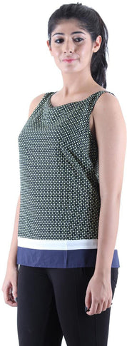 KOTTY Party Sleeveless Printed, Solid Women Multicolor Top 