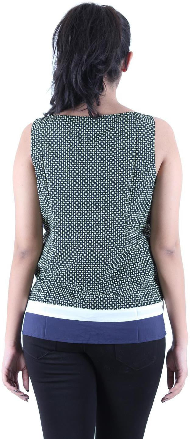 KOTTY Party Sleeveless Printed, Solid Women Multicolor Top 