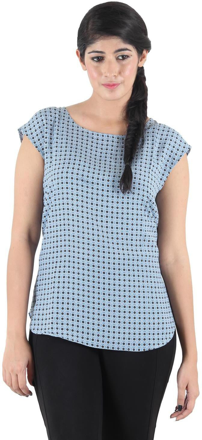 KOTTY Party Cap Sleeve Printed Women Multicolor Top 