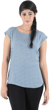 KOTTY Party Cap Sleeve Printed Women Multicolor Top 