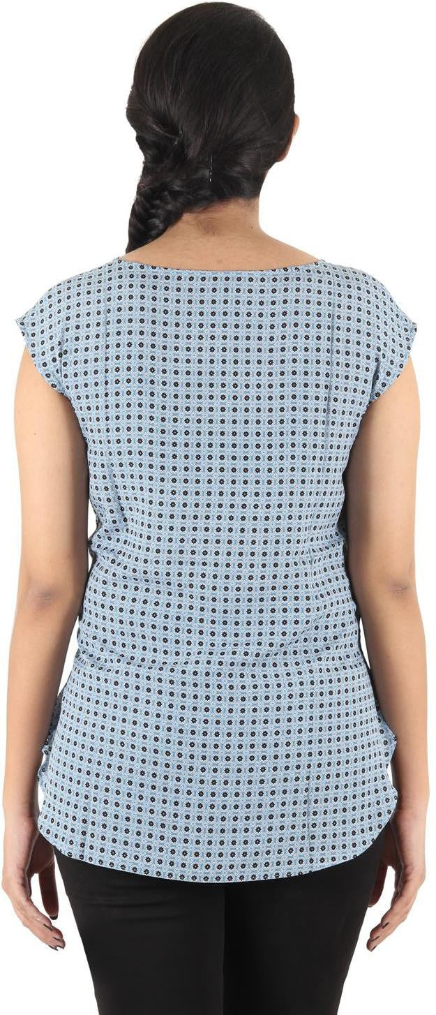 KOTTY Party Cap Sleeve Printed Women Multicolor Top 
