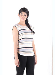 KOTTY Party Sleeveless Printed, Solid Women Multicolor Top 