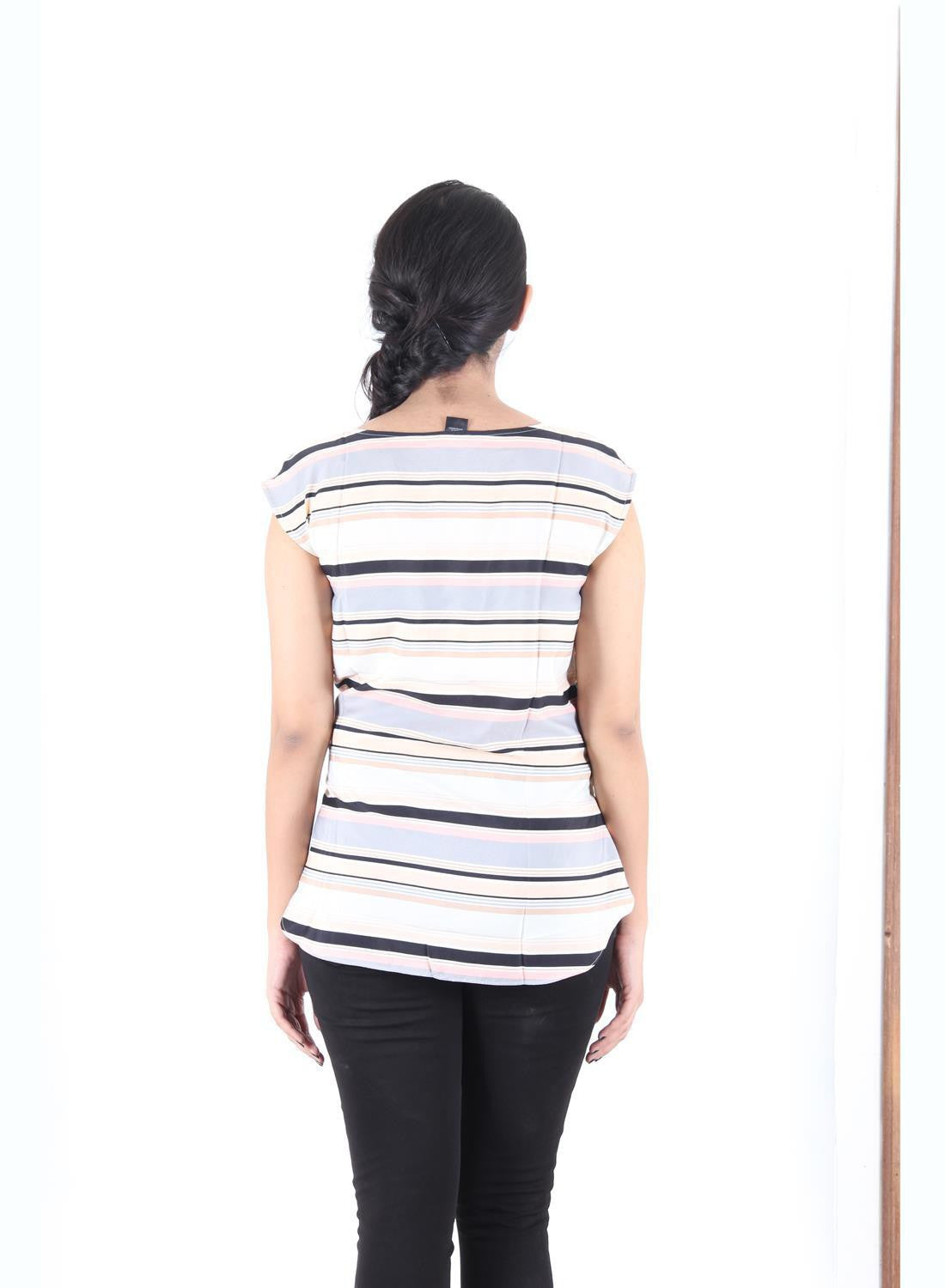 KOTTY Party Sleeveless Printed, Solid Women Multicolor Top 