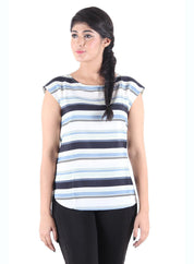 KOTTY Party Sleeveless Self Design Women Black Top 