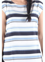 KOTTY Party Sleeveless Self Design Women Black Top 