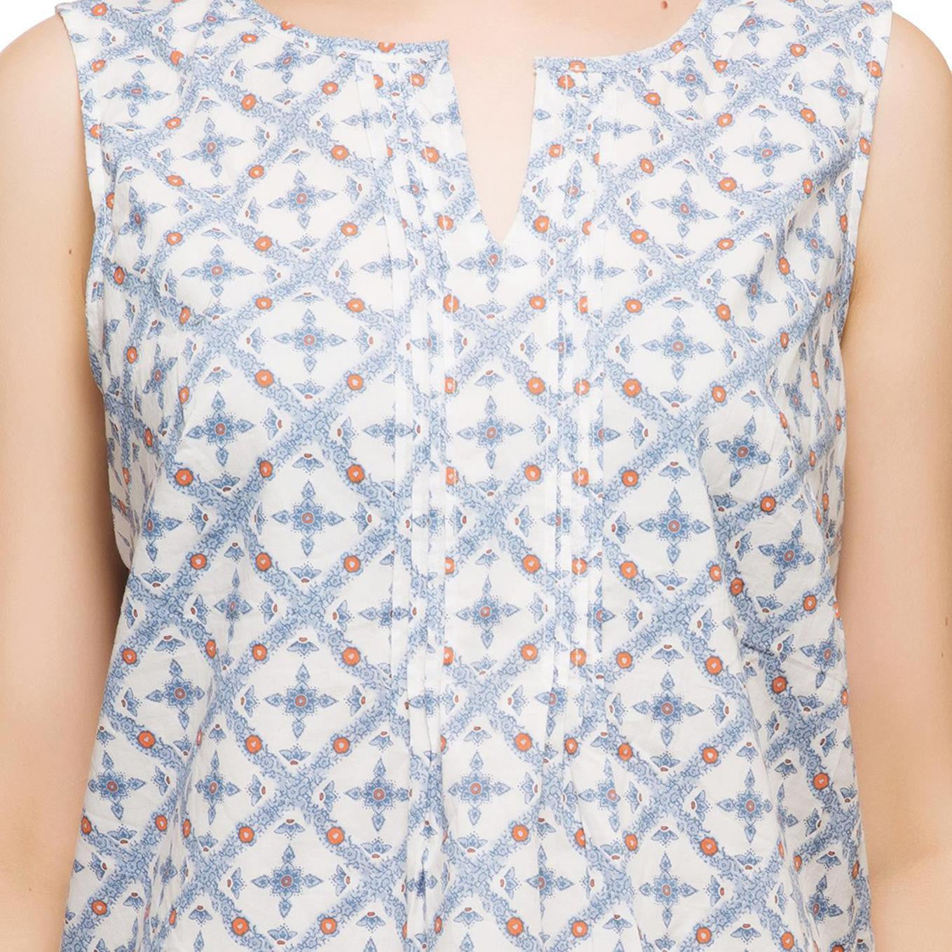 KOTTY Casual Sleeveless Printed Women Multicolor Top 
