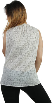 KOTTY Casual No Sleeve Polka Print Women Multicolor Top 