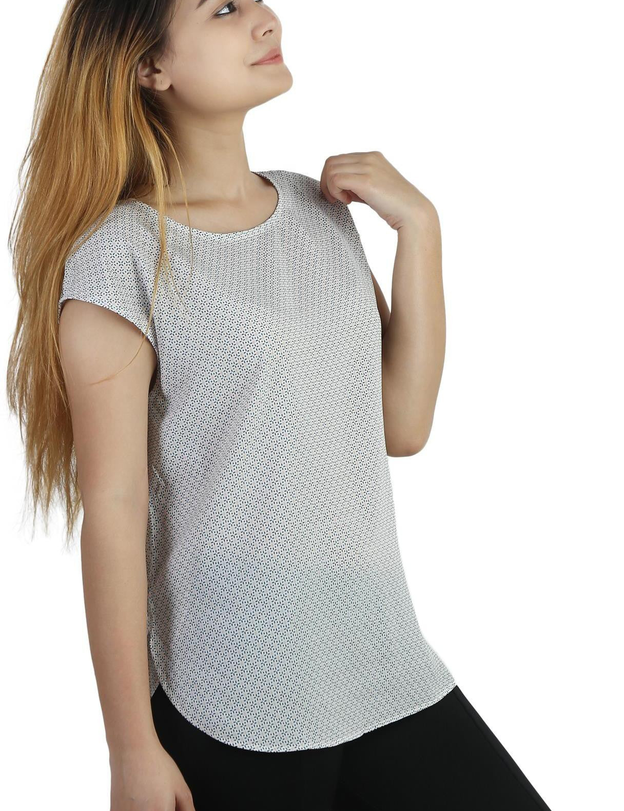 KOTTY Casual Sleeveless Printed Women Multicolor Top 