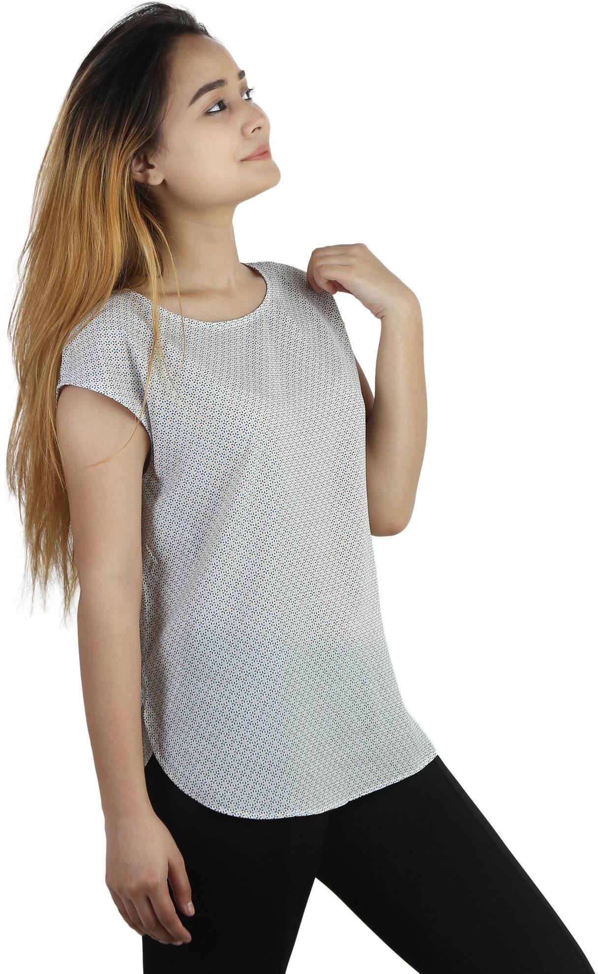 KOTTY Casual Sleeveless Printed Women Multicolor Top 