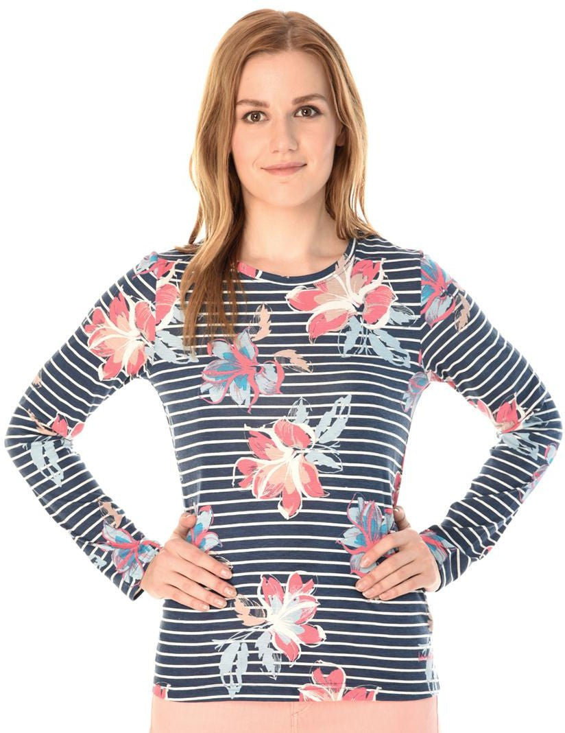 KOTTY Casual Full Sleeve Striped Women Purple Top 