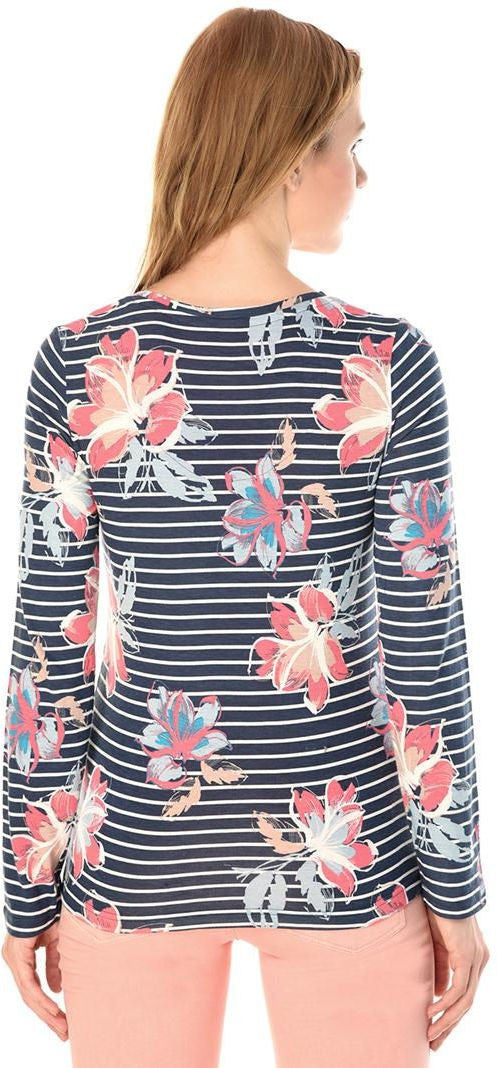 KOTTY Casual Full Sleeve Striped Women Purple Top 