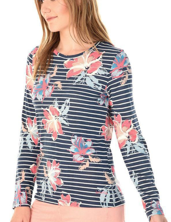 KOTTY Casual Full Sleeve Striped Women Purple Top 