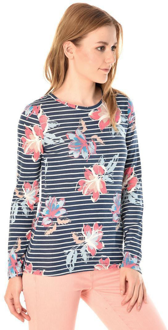 KOTTY Casual Full Sleeve Striped Women Purple Top 