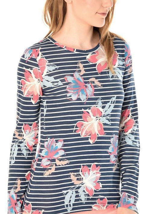 KOTTY Casual Full Sleeve Striped Women Purple Top 