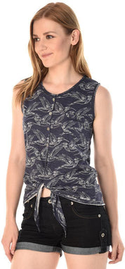 KOTTY Casual Striped Women Dark Blue, White Top 