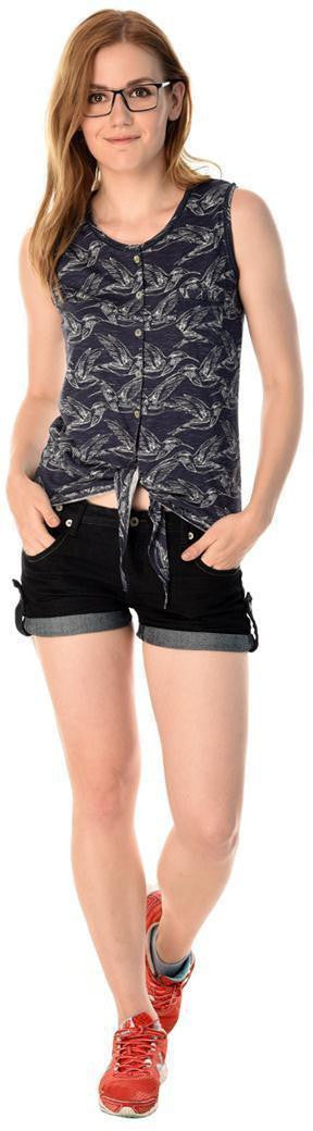 KOTTY Casual Striped Women Dark Blue, White Top 