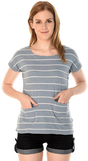 KOTTY Casual Half Sleeve Striped Women Multicolor Top 