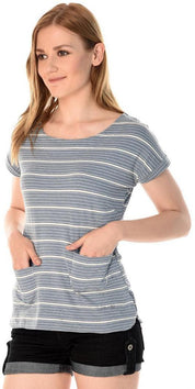 KOTTY Casual Half Sleeve Striped Women Multicolor Top 