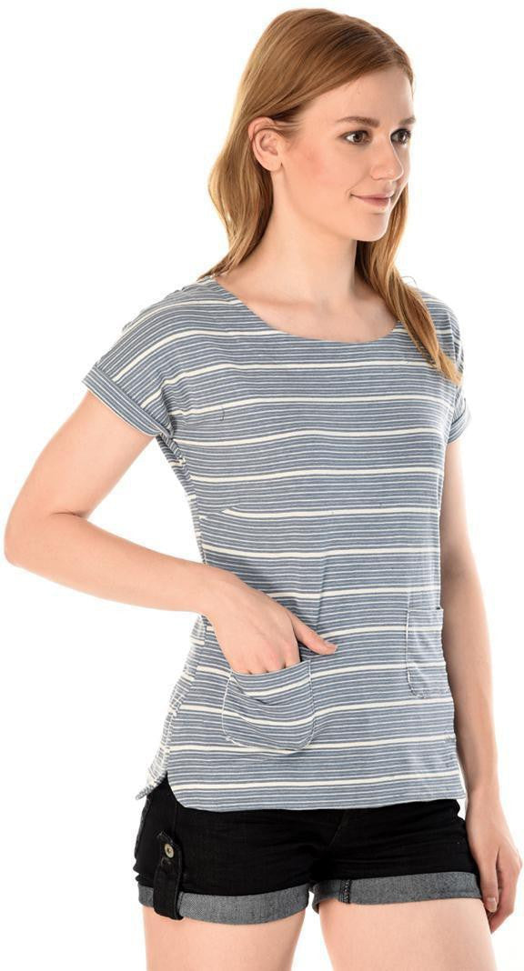 KOTTY Casual Half Sleeve Striped Women Multicolor Top 