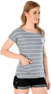 KOTTY Casual Half Sleeve Striped Women Multicolor Top 