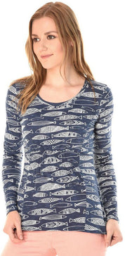 KOTTY Casual Full Sleeve Printed Women Blue Top 