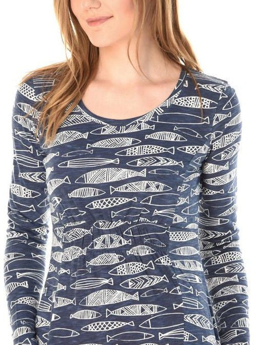 KOTTY Casual Full Sleeve Printed Women Blue Top 