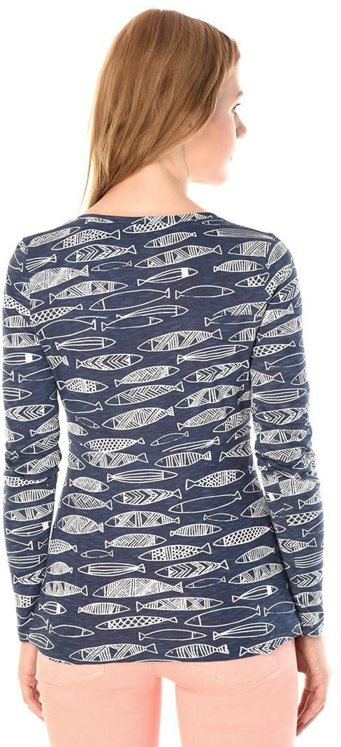 KOTTY Casual Full Sleeve Printed Women Blue Top 