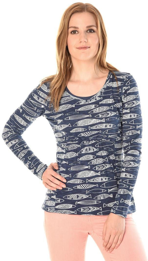 KOTTY Casual Full Sleeve Printed Women Blue Top 