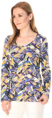 KOTTY Casual Full Sleeve Printed Women Multicolor Top 