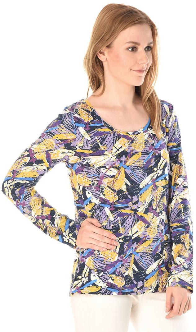 KOTTY Casual Full Sleeve Printed Women Multicolor Top 