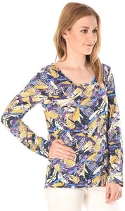 KOTTY Casual Full Sleeve Printed Women Multicolor Top 
