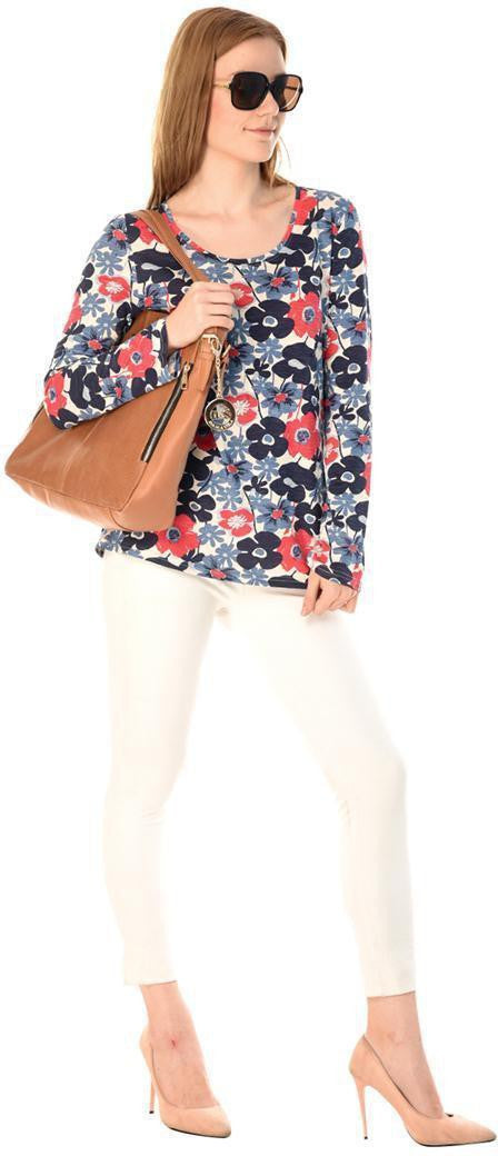 KOTTY Casual Full Sleeve Printed Women Multicolor Top 