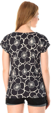 KOTTY Casual Full Sleeve Printed Women Black Top 