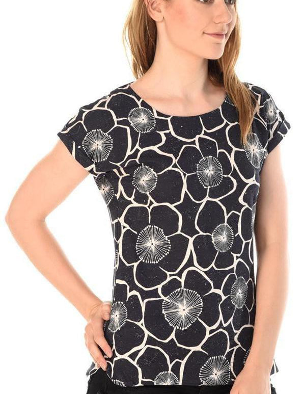 KOTTY Casual Full Sleeve Printed Women Black Top 