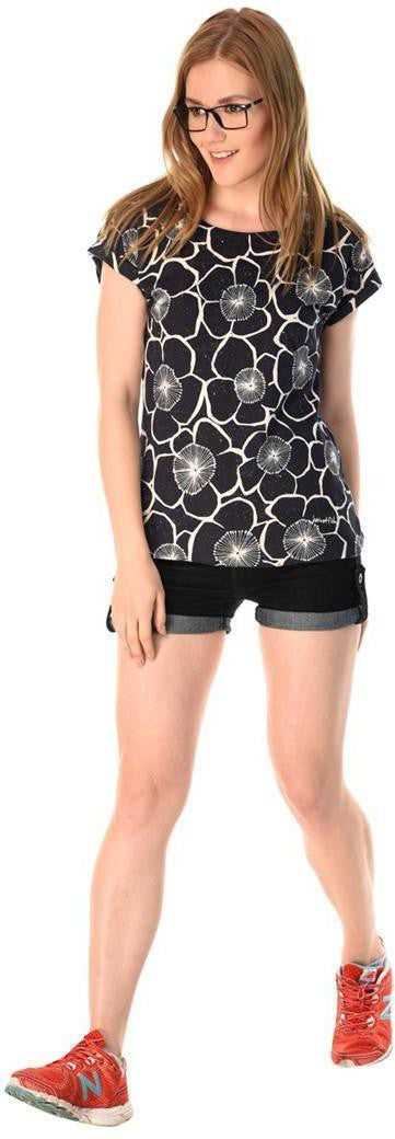 KOTTY Casual Full Sleeve Printed Women Black Top 