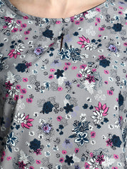 KOTTY Casual 3/4 Sleeve Floral Print Women Multicolor Top 