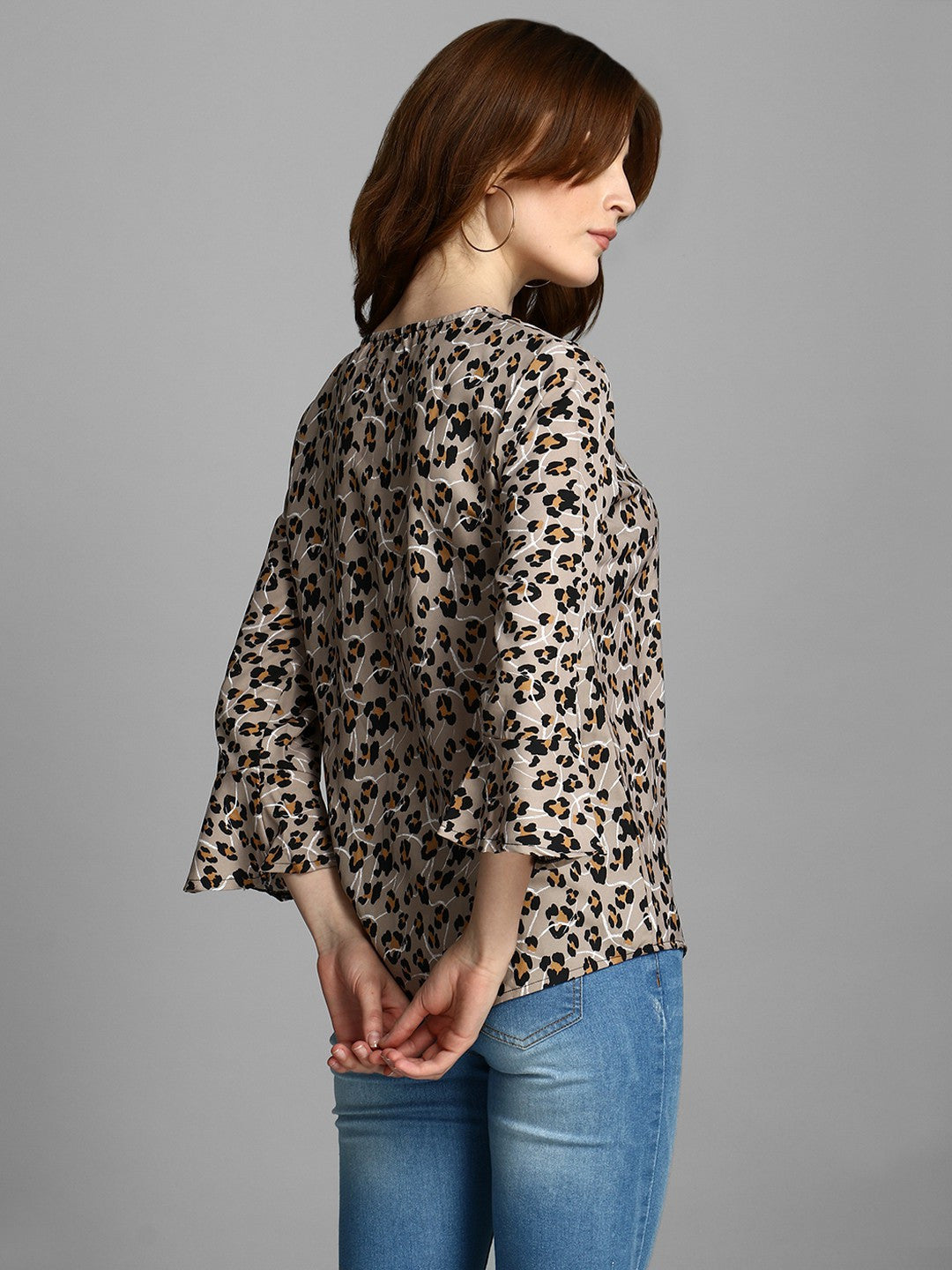 KOTTY Casual 3/4 Sleeve Printed Women Multicolor Top 