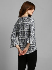 KOTTY Casual 3/4 Sleeve Floral Print Women Multicolor Top 